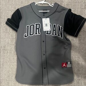 Jordan Gray and Black Baseball Jersey